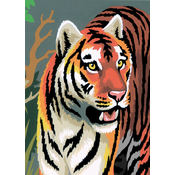 Mini Paint By Number Kit 5"X7"-Tigers/Junior