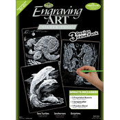 Engraving Art Value Packs 3/Pkg-Silver-Turtle/Sea(Pack of 1)