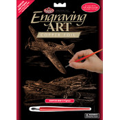Copper Foil Engraving Art Kit 8"X10"-WWII Fighter