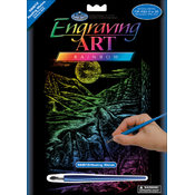 Rainbow Foil Engraving Art Kit 8"X10"-Howling Wolv