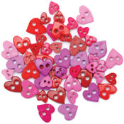 Favorite Findings Mini Shaped Buttons-Pretty Heart