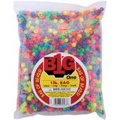 Pony Beads 9mm 1 Pound/Pkg-Neon Multi