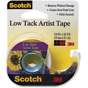 Scotch Low Tack Artist Tape-.75"X10 Yards