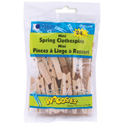 Mini Spring Clothespins 1 3/4"-24/Pkg