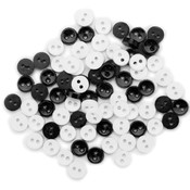 Favorite Findings Basic Mini Buttons 75/Pkg-Black