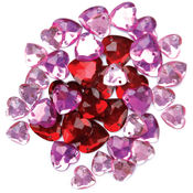 Favorite Findings Buttons-Heart Gems 41/Pkg