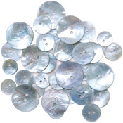 Favorite Findings Shellz Buttons-Multi-Size Light