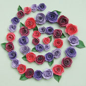 Quilling Kit-Spiral Rose-Burgundy / Red / Purple / Light (Pack of 1)