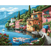 Paint By Number Kit 20"X16"-Lakeside Village