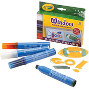 Crayola Washable Window Mega Markers-School Colors