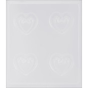 Resin Jewelry Reusable Plastic Mold 4.5"X6.5"-Hear