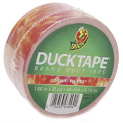 Patterned Duck Tape 1.88" Wide 10 Yard Roll-Orange