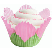 Baking Cups-Petal Pink 24/Pkg-Fancy Standard