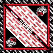 NCAA Collegiate Bandanna 22"X22"-Georgia