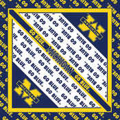 NCAA Collegiate Bandanna 22"X22"-Michigan