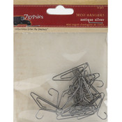 Mini Hangers 12/Pkg-Antique Silver