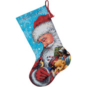 Santa &amp; Toys Stocking Needlepoint Kit