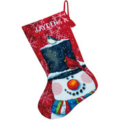 Snowman &amp; Friends Stocking Needlepoint Kit