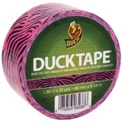 Patterned Duck Tape 1.88" - 10 Yd Roll-Pink Zebra
