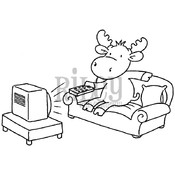 Cling Rubber Stamp-TV Riley