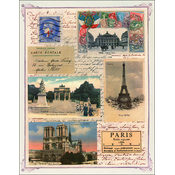 Sticker Sheet 7"X9"-Paris