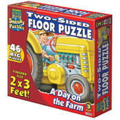 Sneaky Floor Puzzle 2 Sided 24x36- Day On The Farm