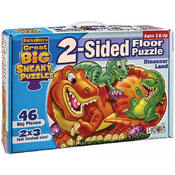 Sneaky Floor Puzzle 2 Sided 24"x36"-Dinosaur Land