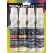 Window Markers 4/Pkg-Red/Yellow/Blue/White