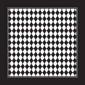Domestic Bandanna 22"X22"-Black/White Diamond