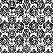 Domestic Bandanna 22"X22"-White Damask