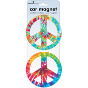 Car Magnet-Peace Signs - Tie Dye