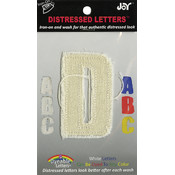 Iron-On White Distressed Letter 2.5"-D