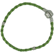 Uptown Collection Leather Bracelet 1/Pkg-Lime 7.5"