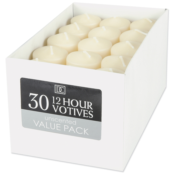 Unscented 12 Hour Votive Candles- Ivory