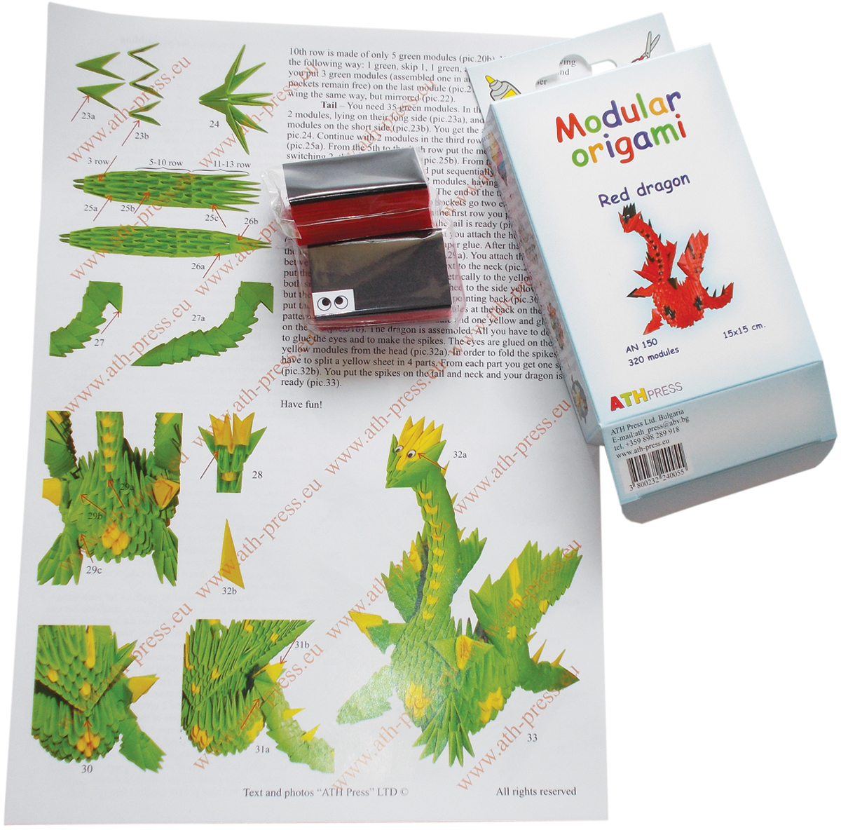 Wholesale Modular Origami Kit-Red Dragon(2x.95)