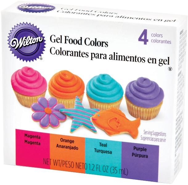 Wholesale 3 Oz. Gel Food Colors Set Neon - 4 Ct(6x.07)