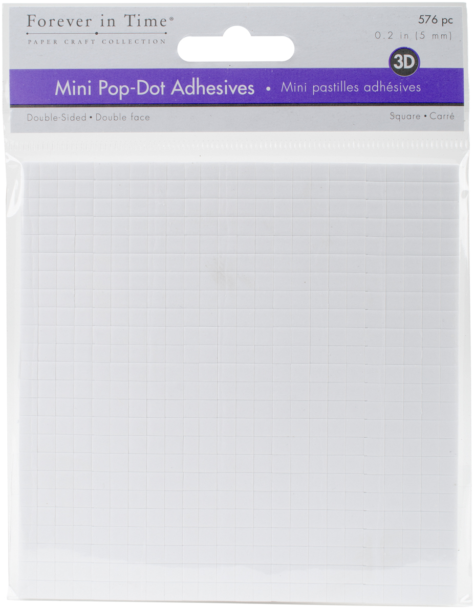 MultiCraft 3D Pop Dots Dual-Adhesive Micro Foam Adhesives-Whi(8x.61)