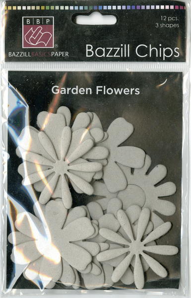 Bazzill Decorative Chips 12/Pkg-Garden Flowers