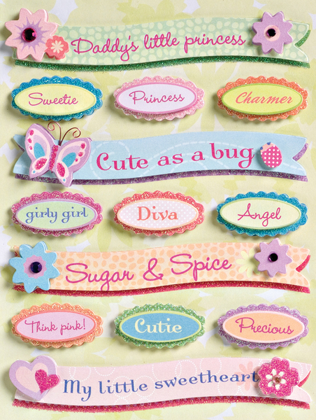 Sparkly Sweet Grand Adhesions Embellishments-Words