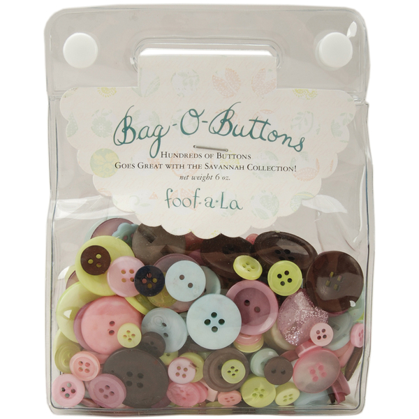 Foof-A-La Bag-O-Buttons 6 Ounces-Savannah
