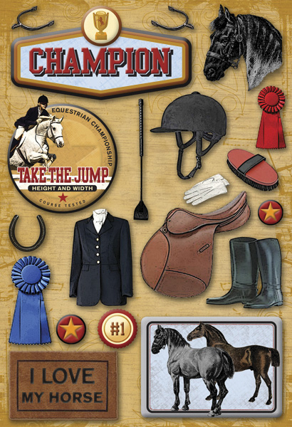 Equestrian Cardstock Stickers 5.5