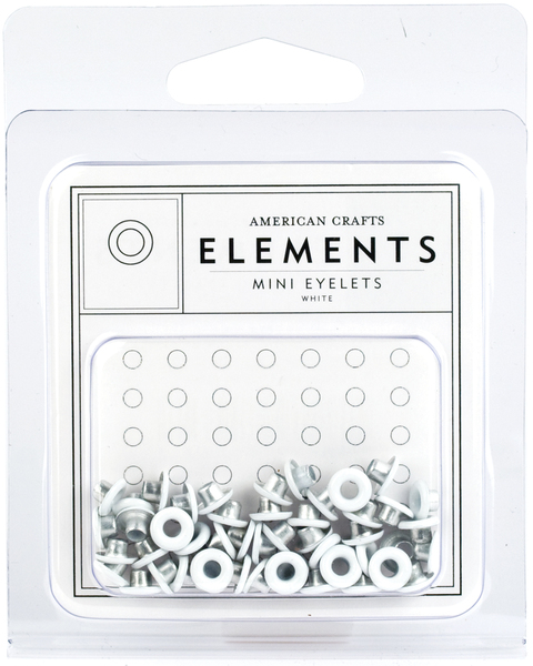 Mini Eyelets Assortment 48/Pkg-White