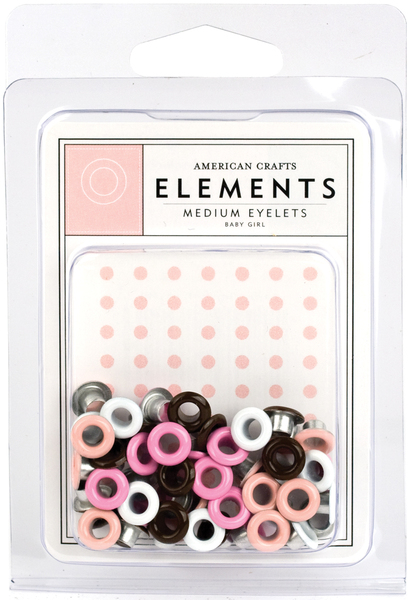 Medium Eyelet Assortment 48/Pkg-Baby Girl