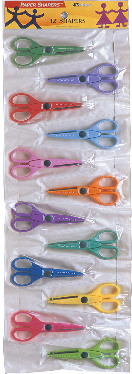 Paper Shapers Scissors W / Pouch 12 / Pkg-