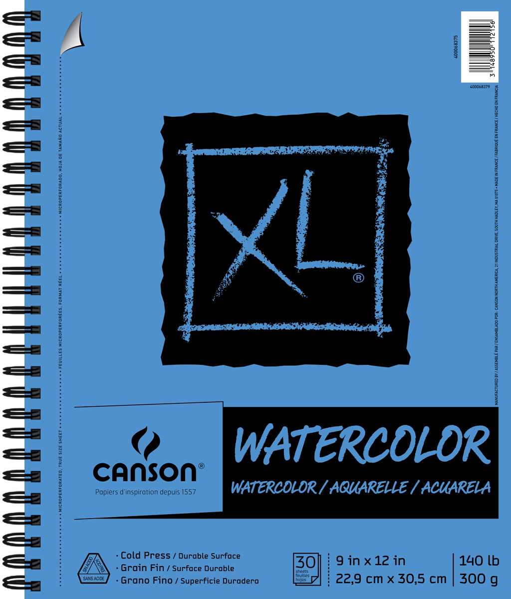 Canson XL Watercolor Pad 9
