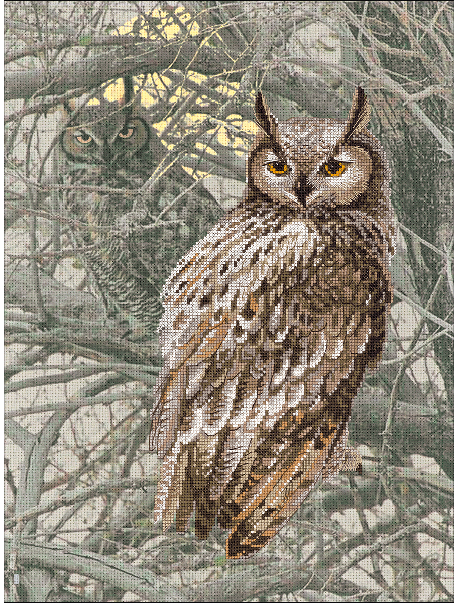 Eagle Owl Counted Cross Stitch Kit-11.75