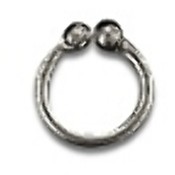 New 925 Sterling Silver 1mm thick 6mm diameter body clip.