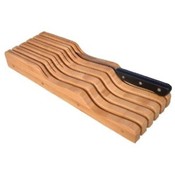 Bamboo In-drawer Knife Block