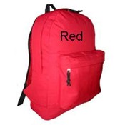 18" Solid Color Backpack Red