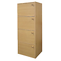 4-Level Bookshelf with Doors